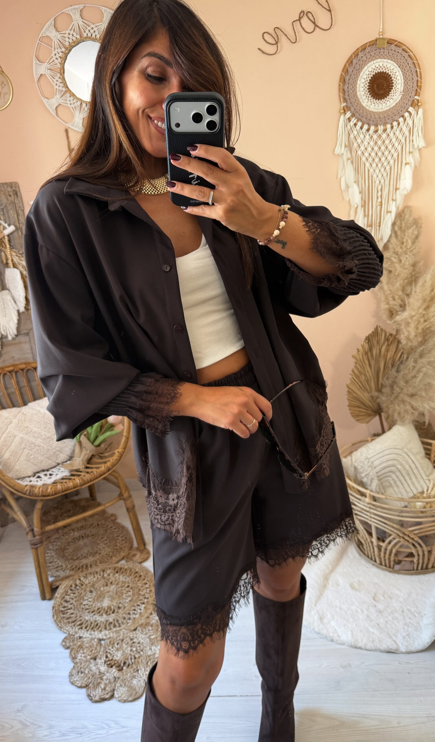 Camicia bordino pizzo