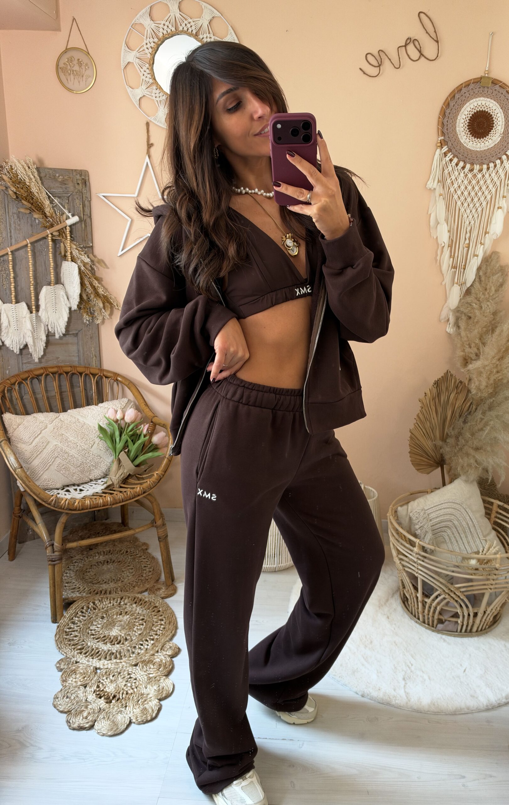 Pantalone felpa gamba dritta susymix smx