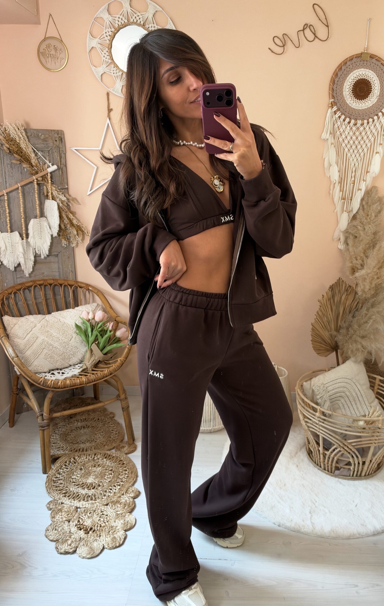 Pantalone felpa gamba dritta susymix smx