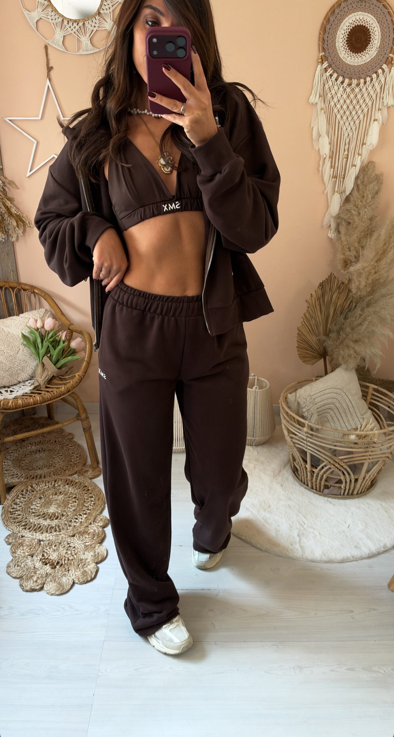 Pantalone felpa gamba dritta susymix smx