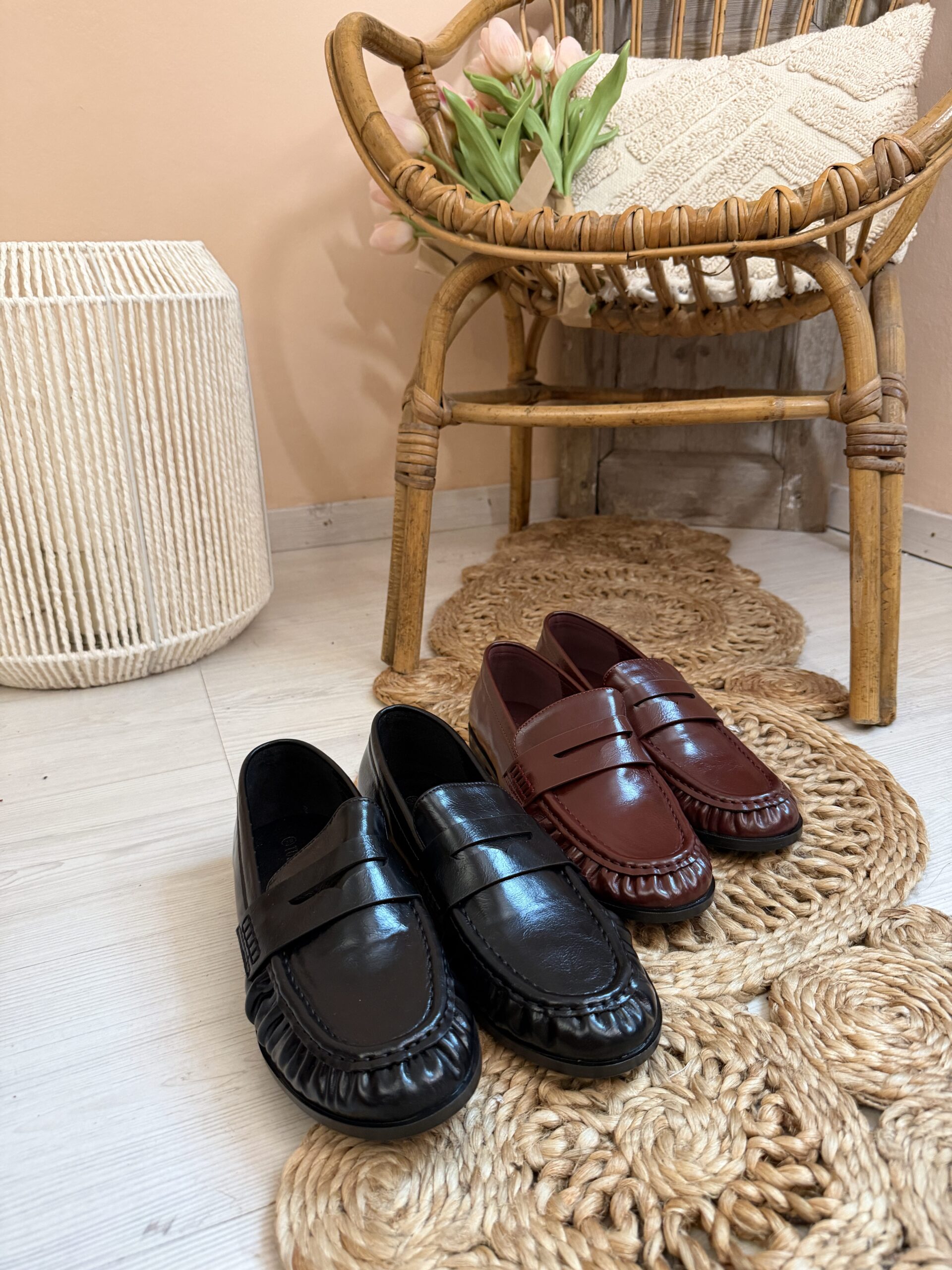 Mocassino Slim basic Nero ecopelle