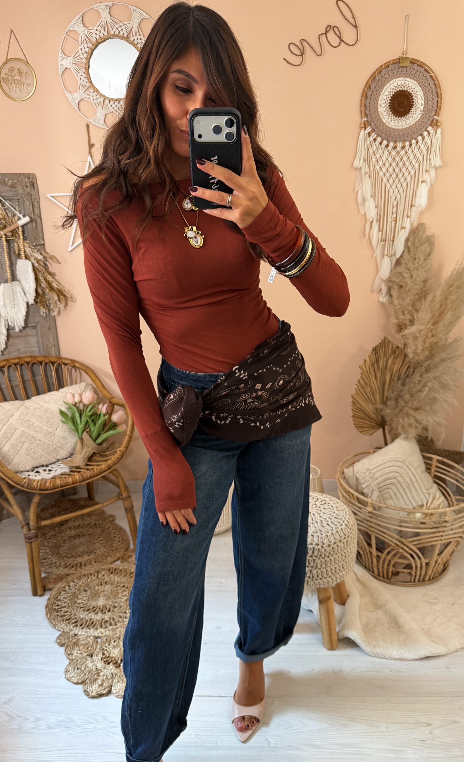 Maglia barchetta aderente