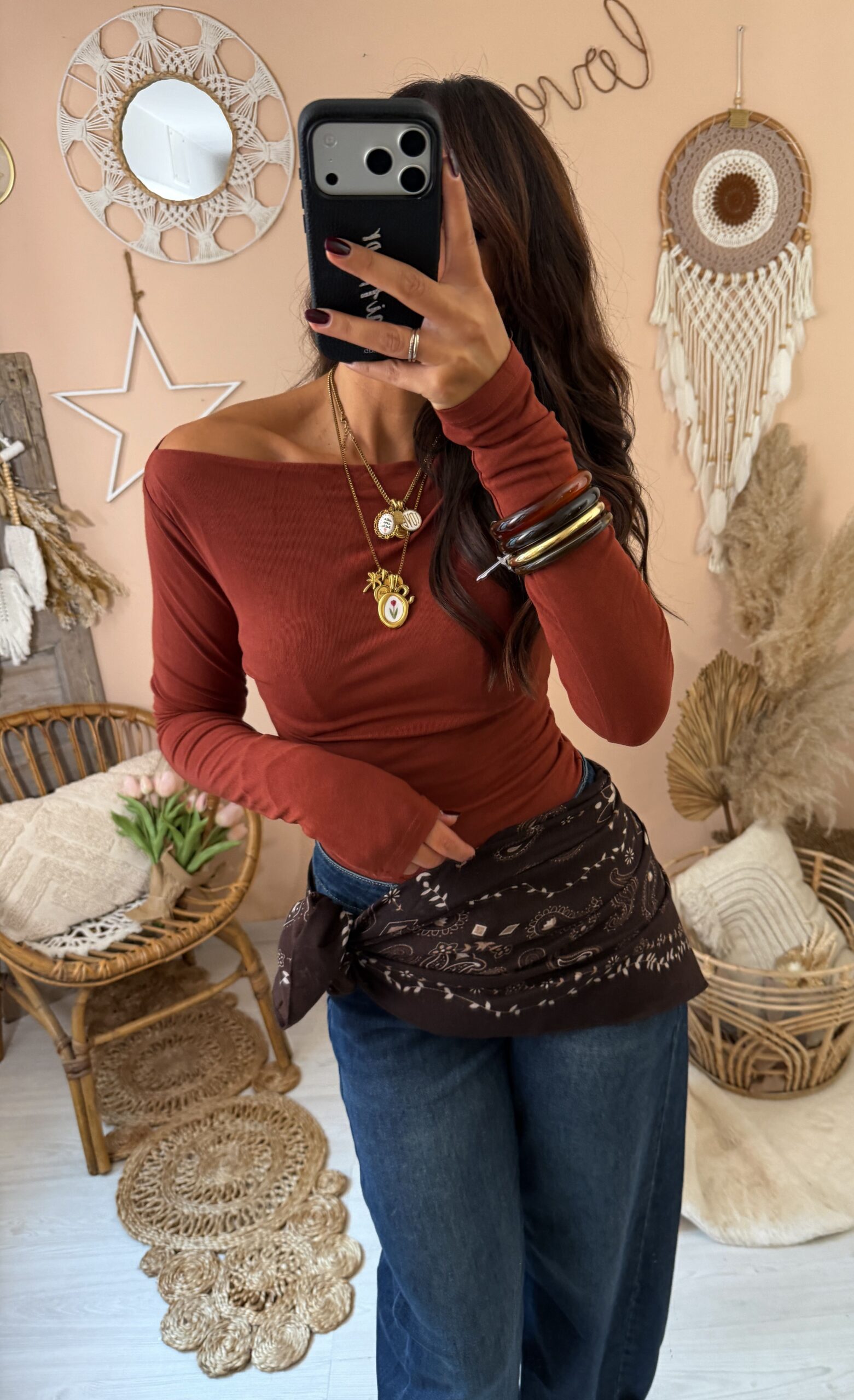 Maglia barchetta aderente