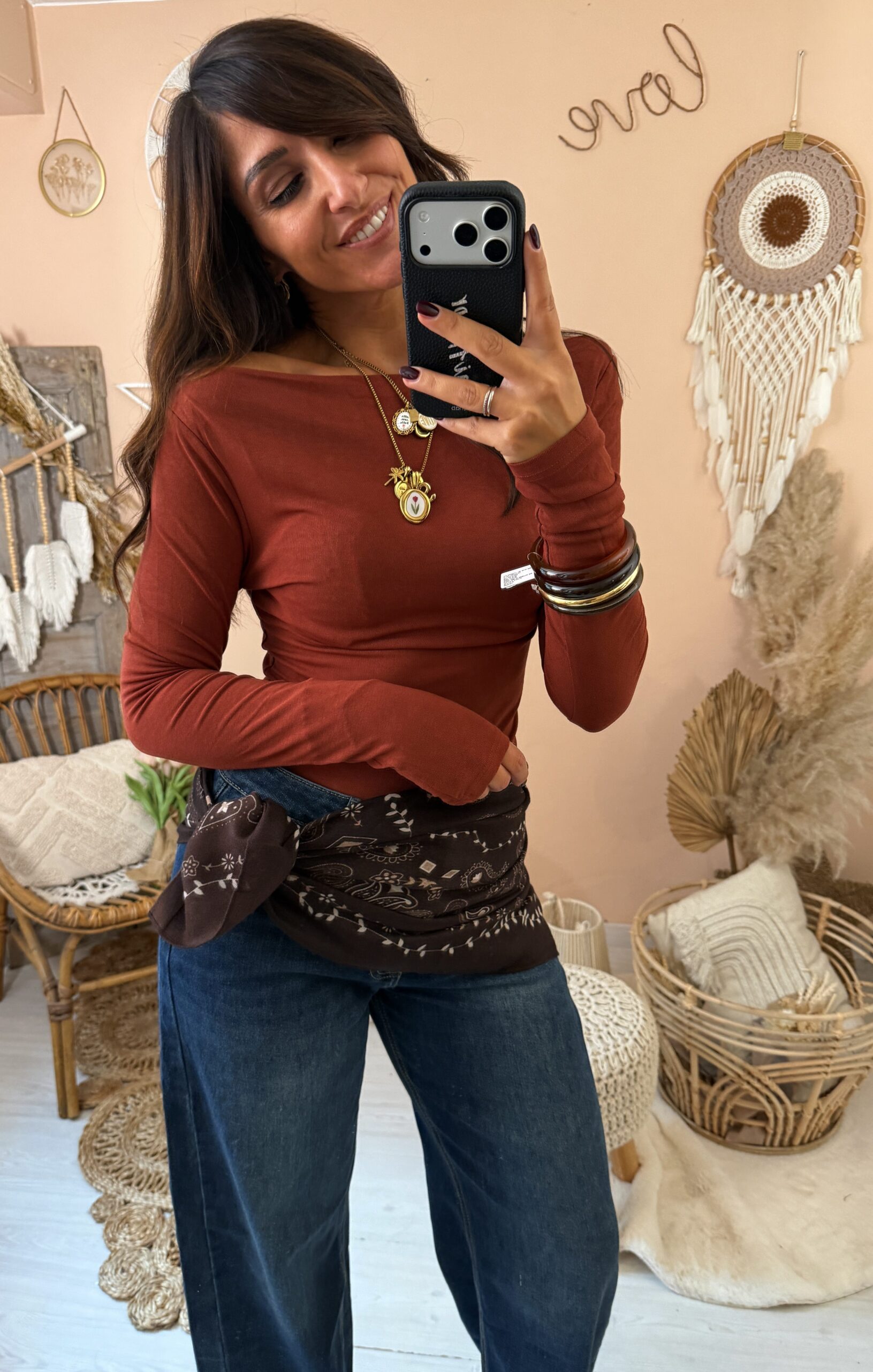 Maglia barchetta aderente