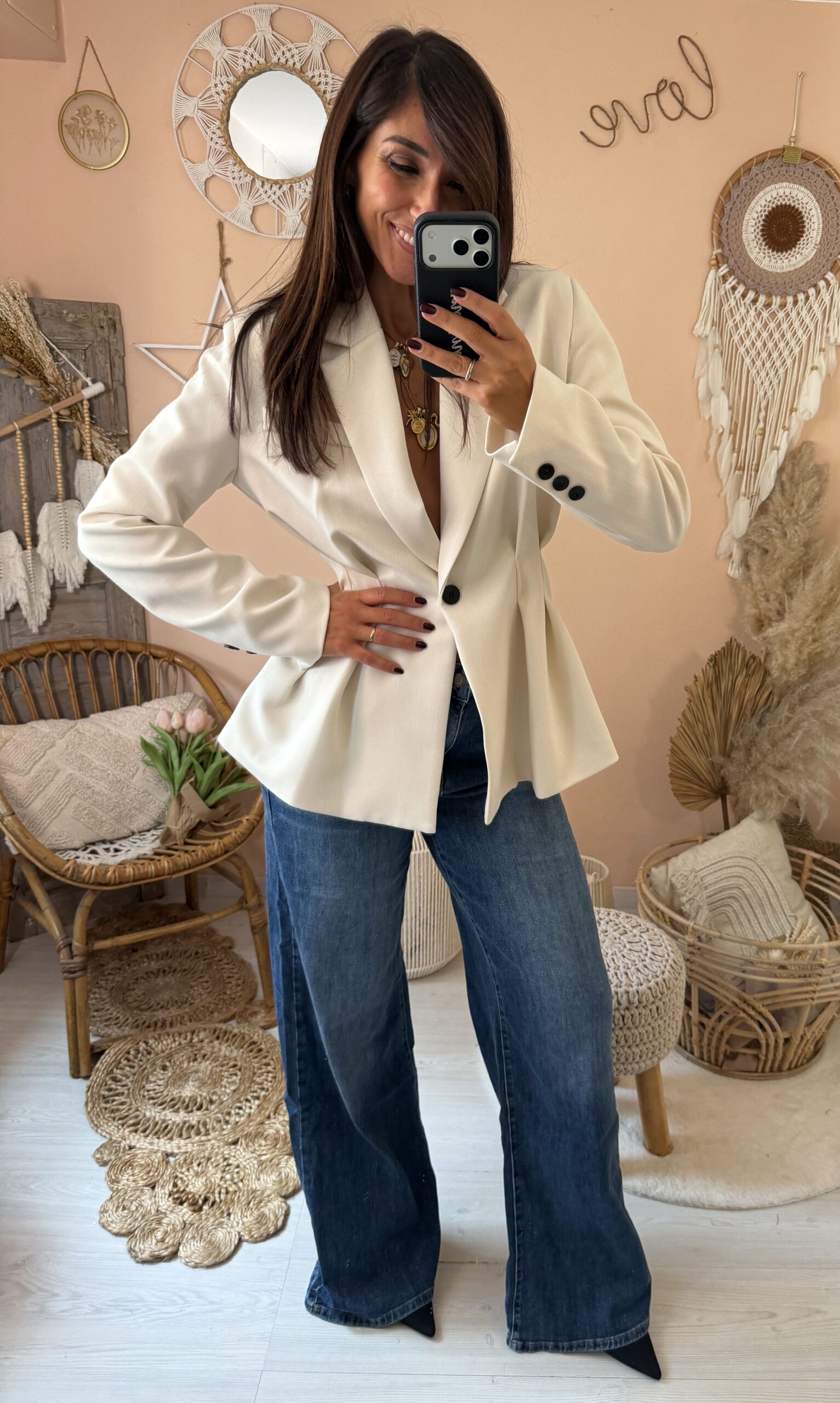 Giacca lumina arricciata
