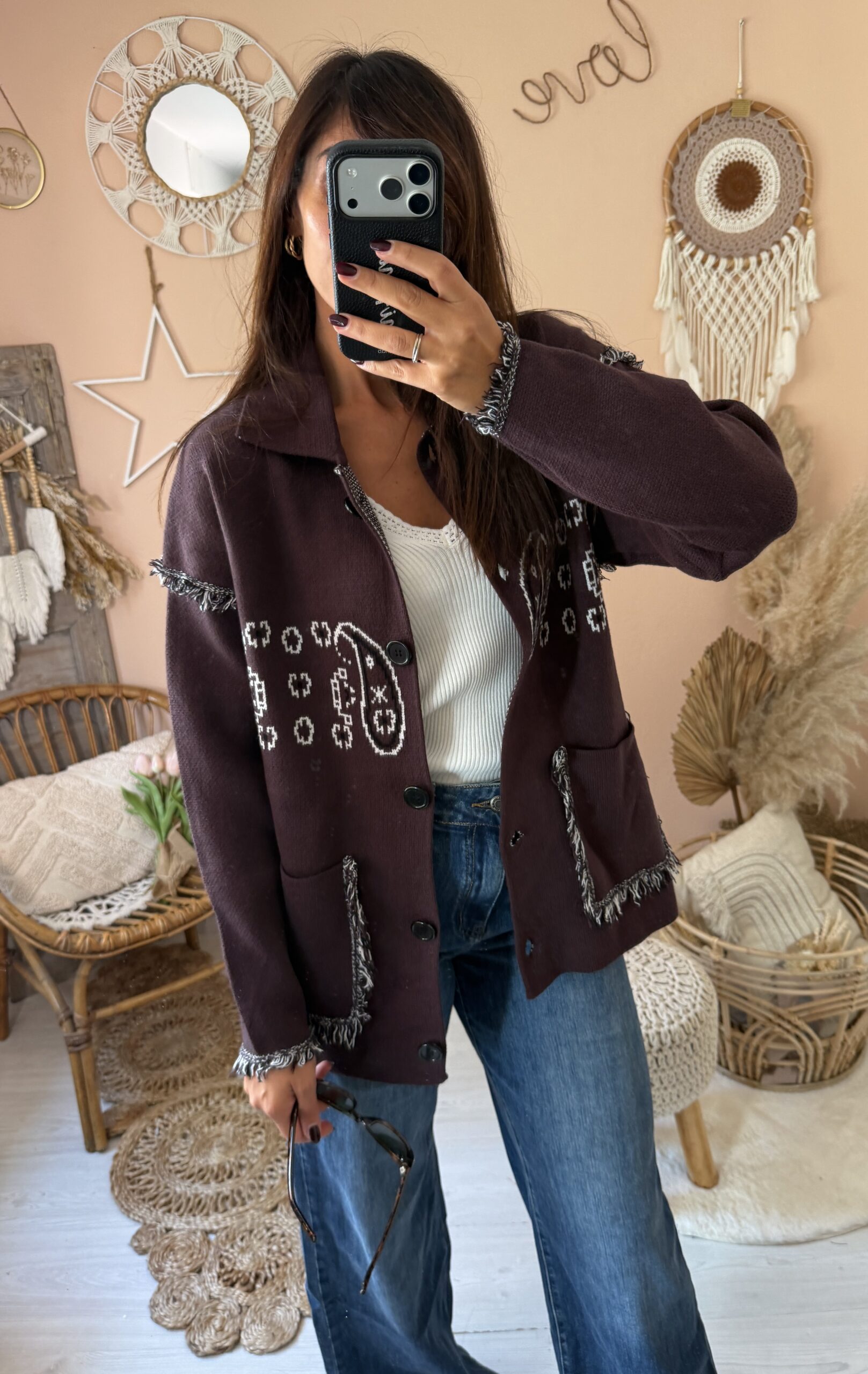 Cardigan stampa liberty