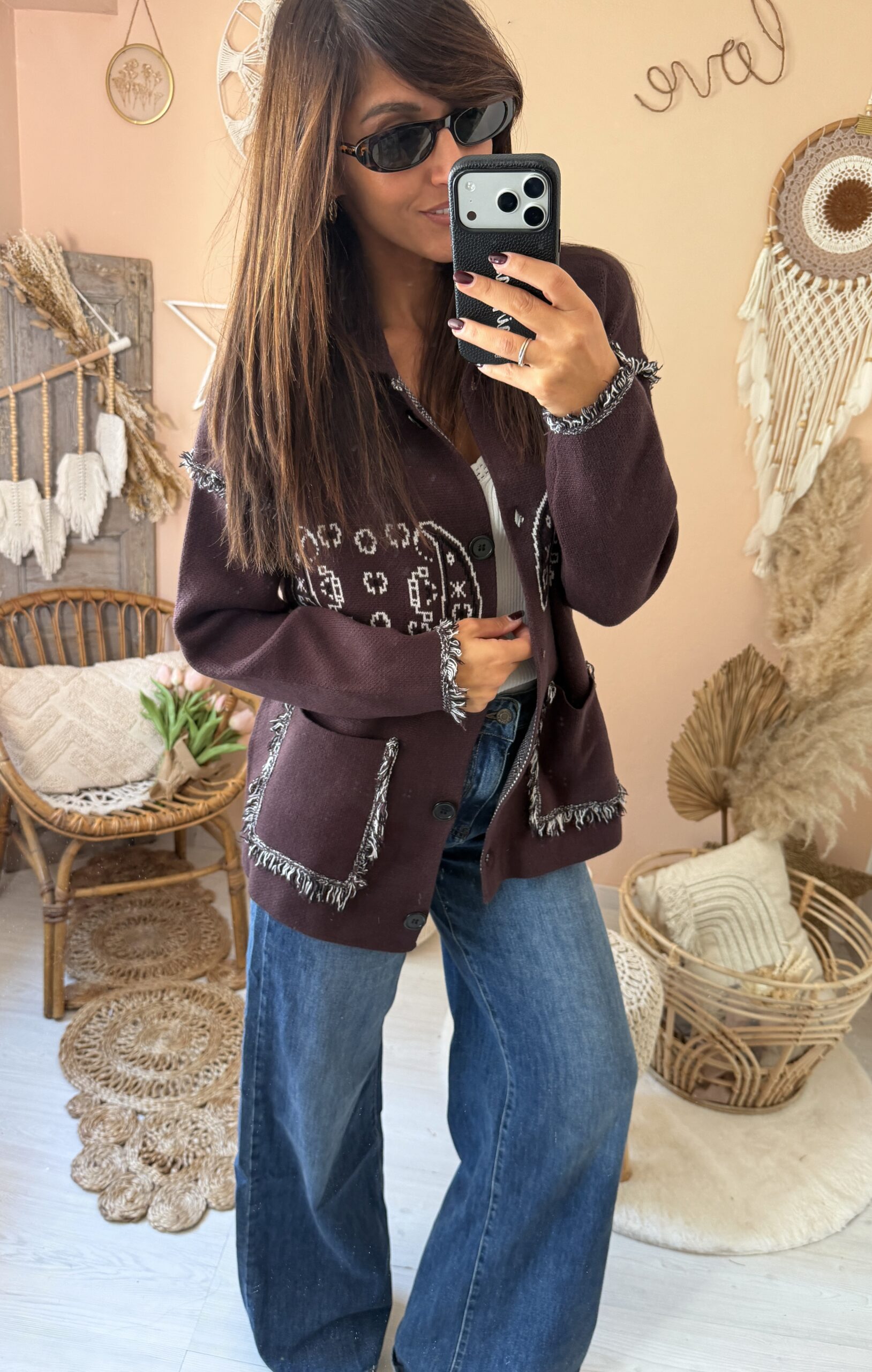 Cardigan stampa liberty