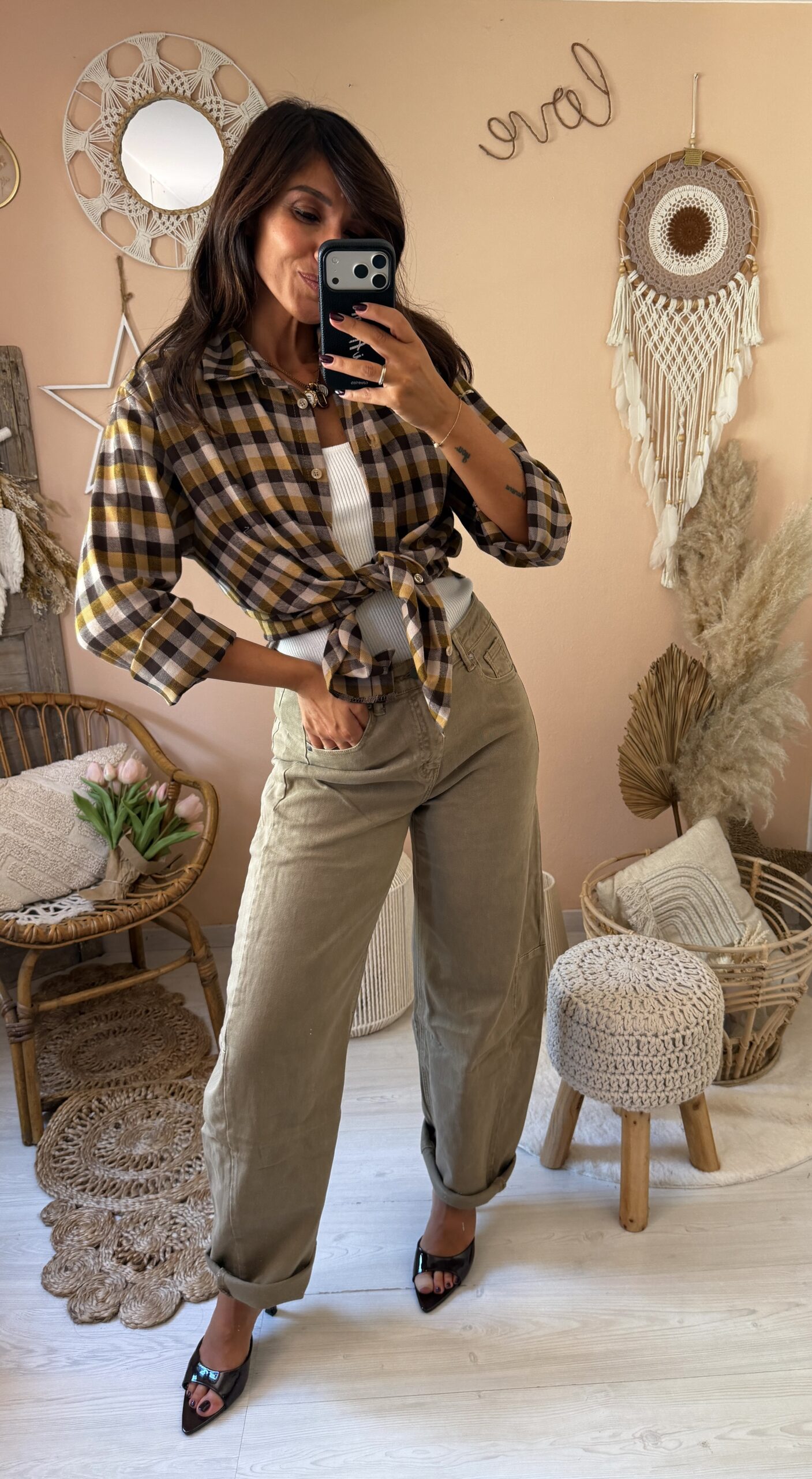 Jeans baloon beige scuro