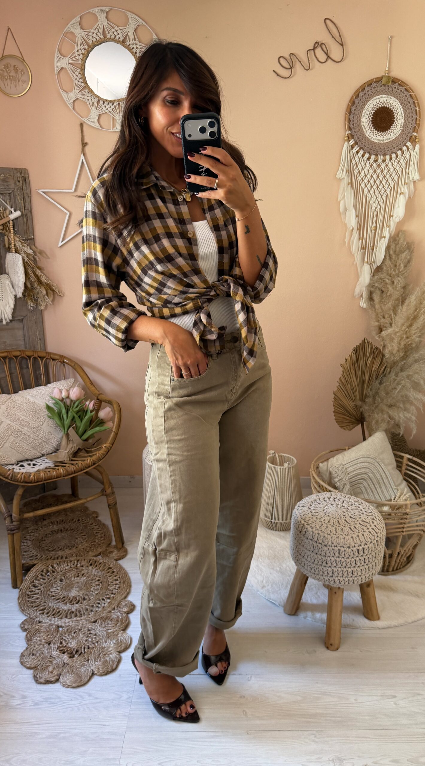 Jeans baloon beige scuro