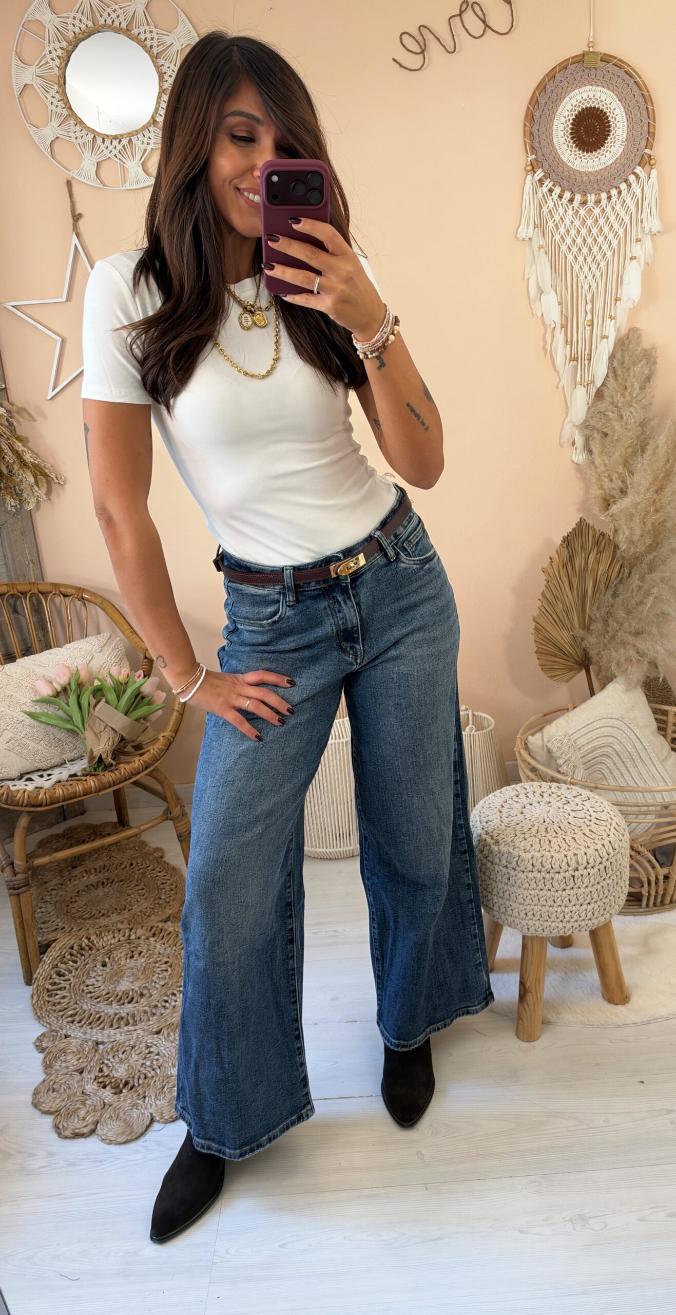 Jeans palazzo lunghezza " petit"