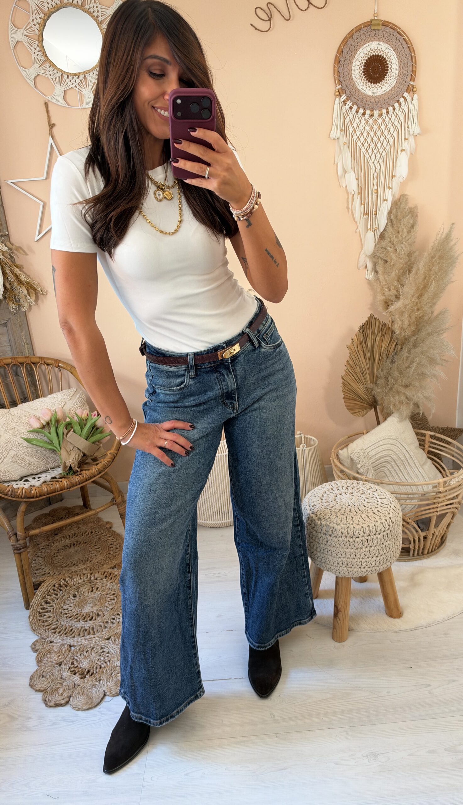 Jeans palazzo lunghezza " petit"