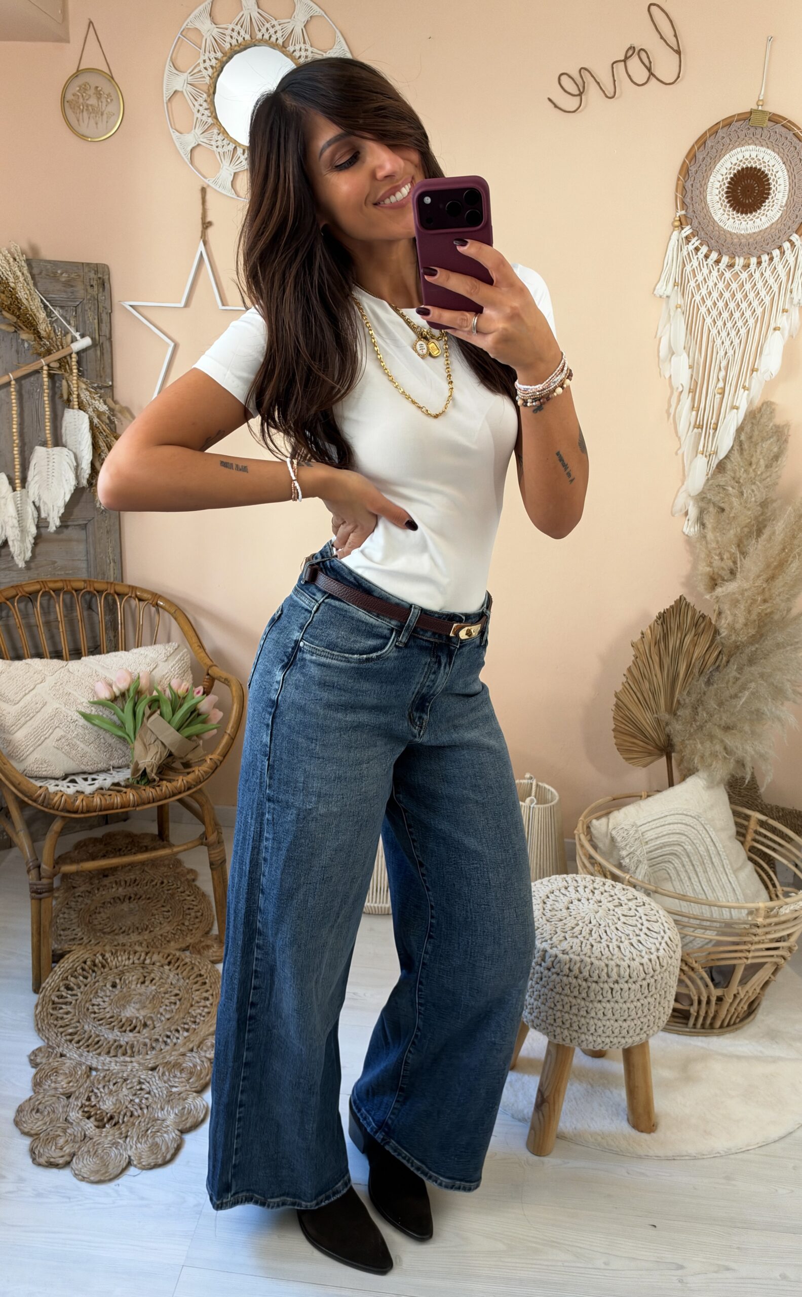 Jeans palazzo lunghezza " petit"
