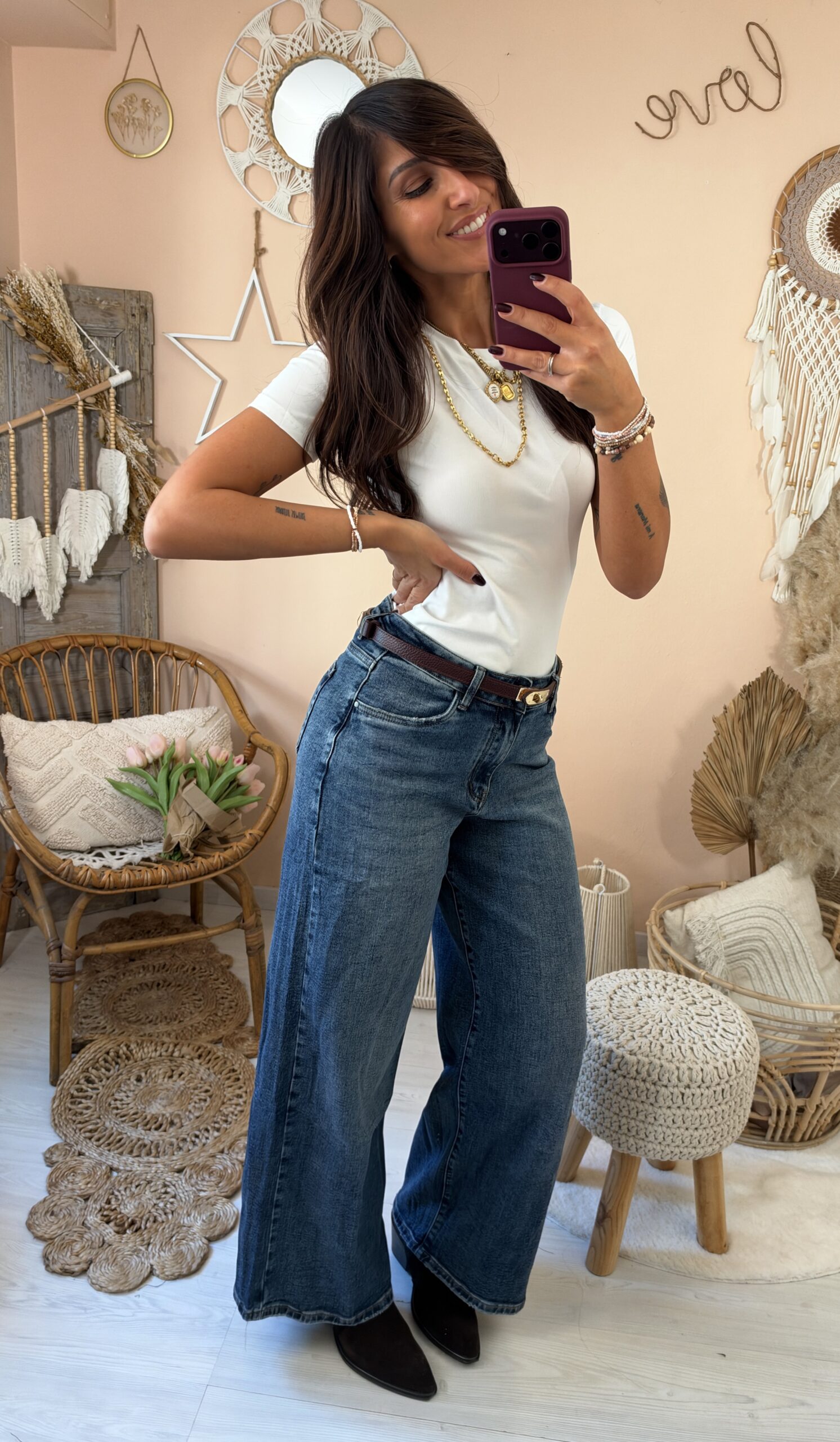 Jeans palazzo lunghezza " petit"