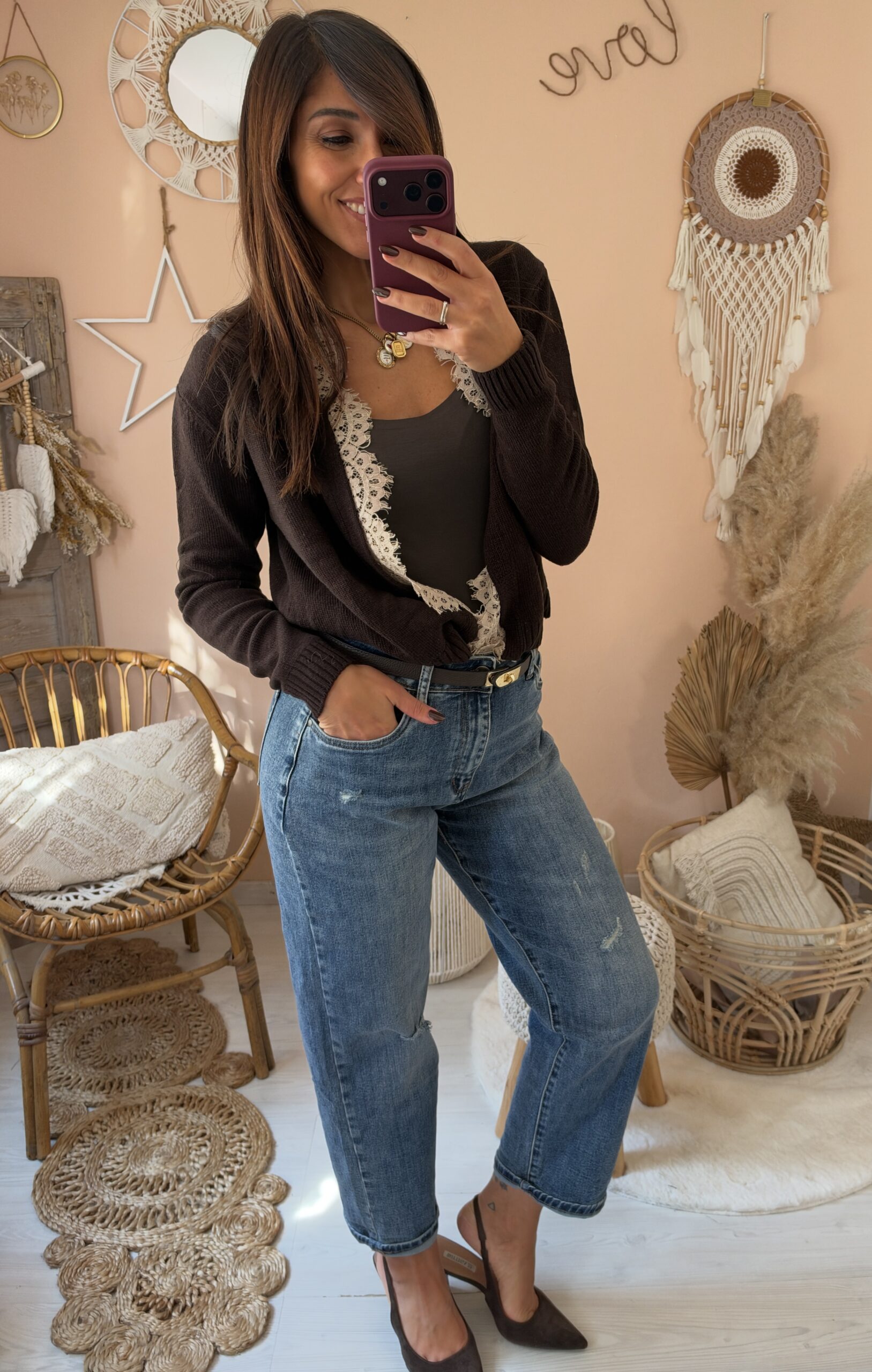 Jeans momfit lavaggio medio