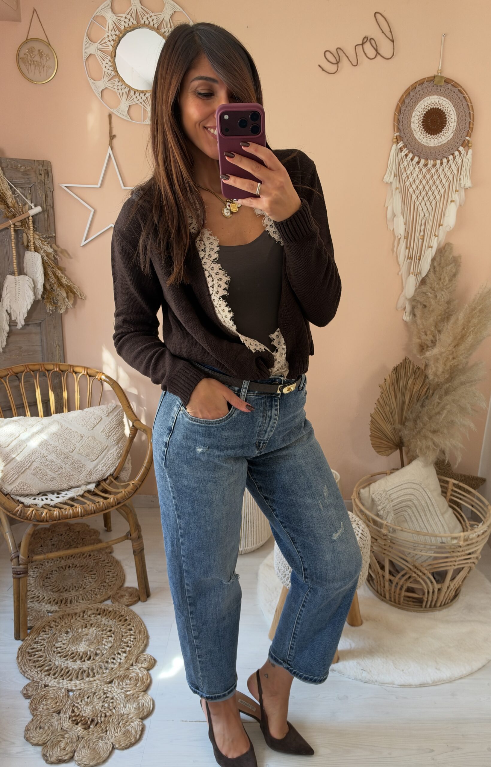 Jeans momfit lavaggio medio