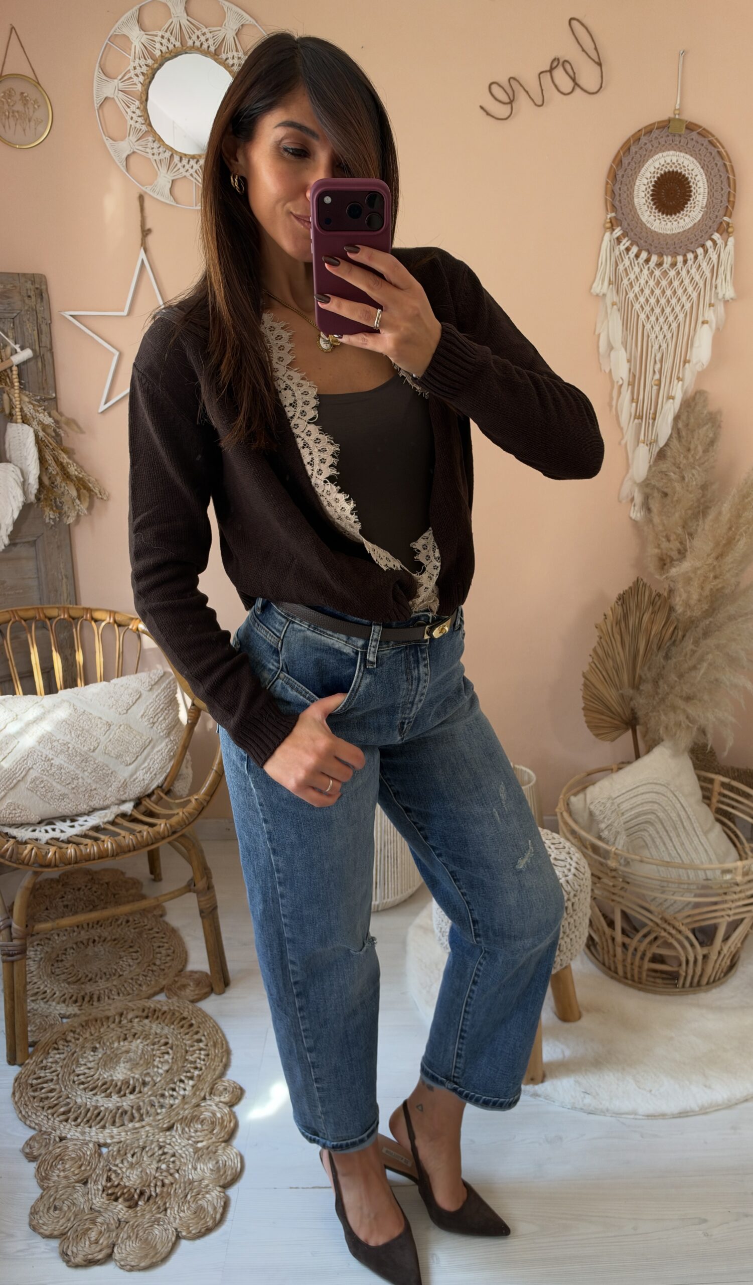 Jeans momfit lavaggio medio