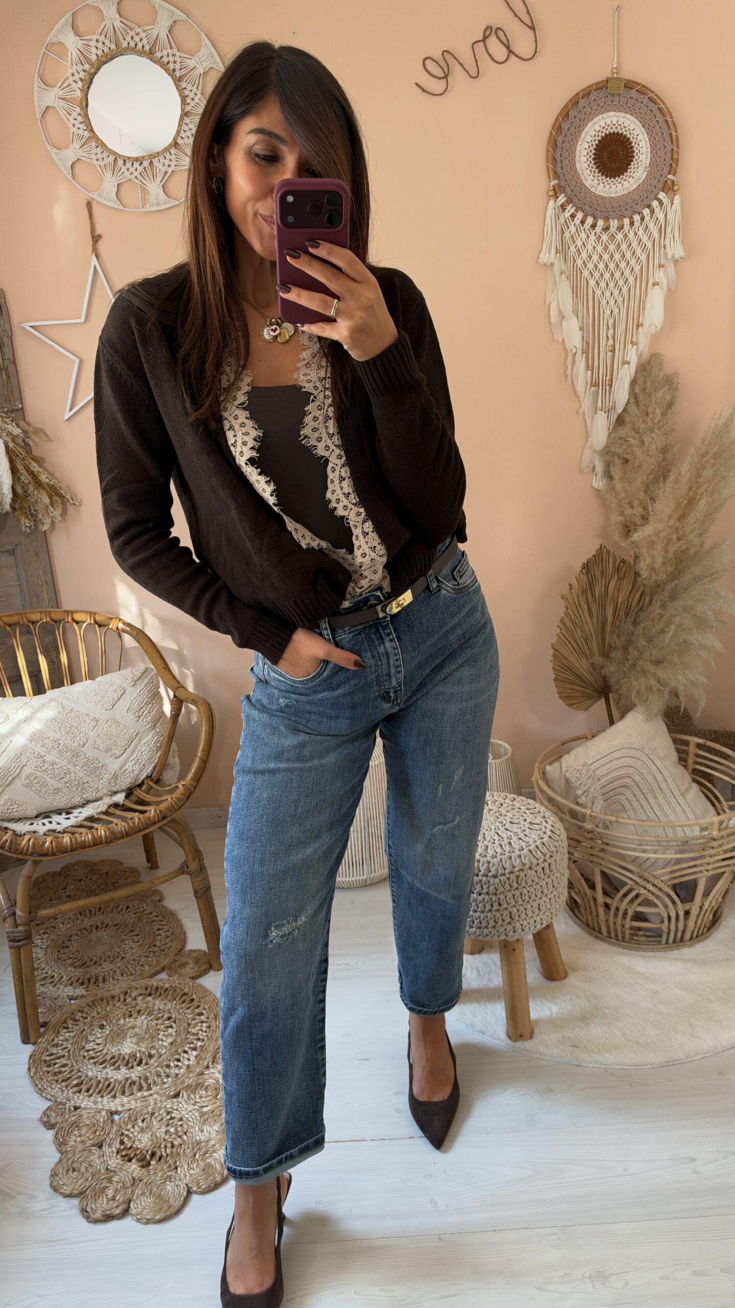 Jeans momfit lavaggio medio