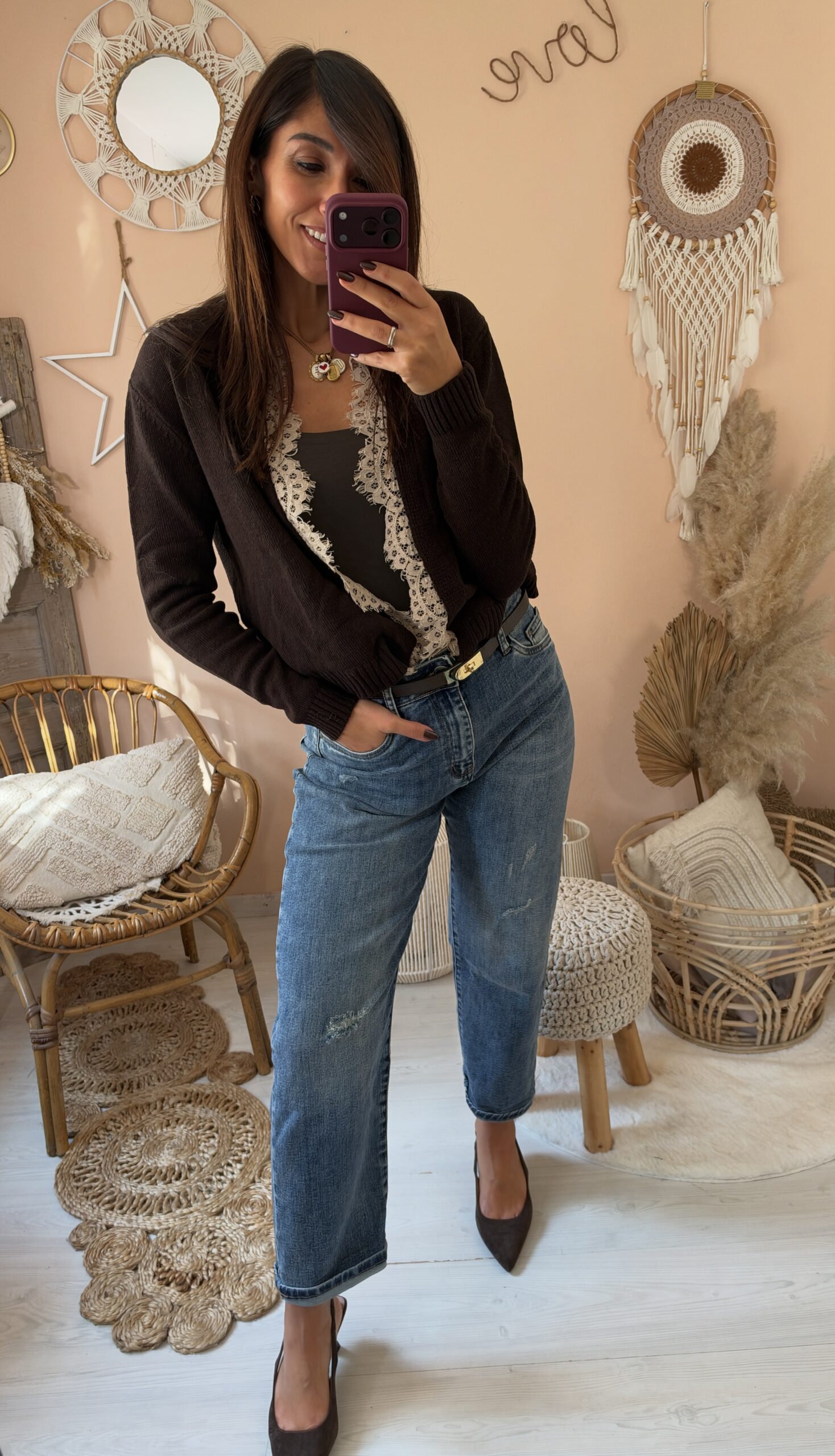 Jeans momfit lavaggio medio