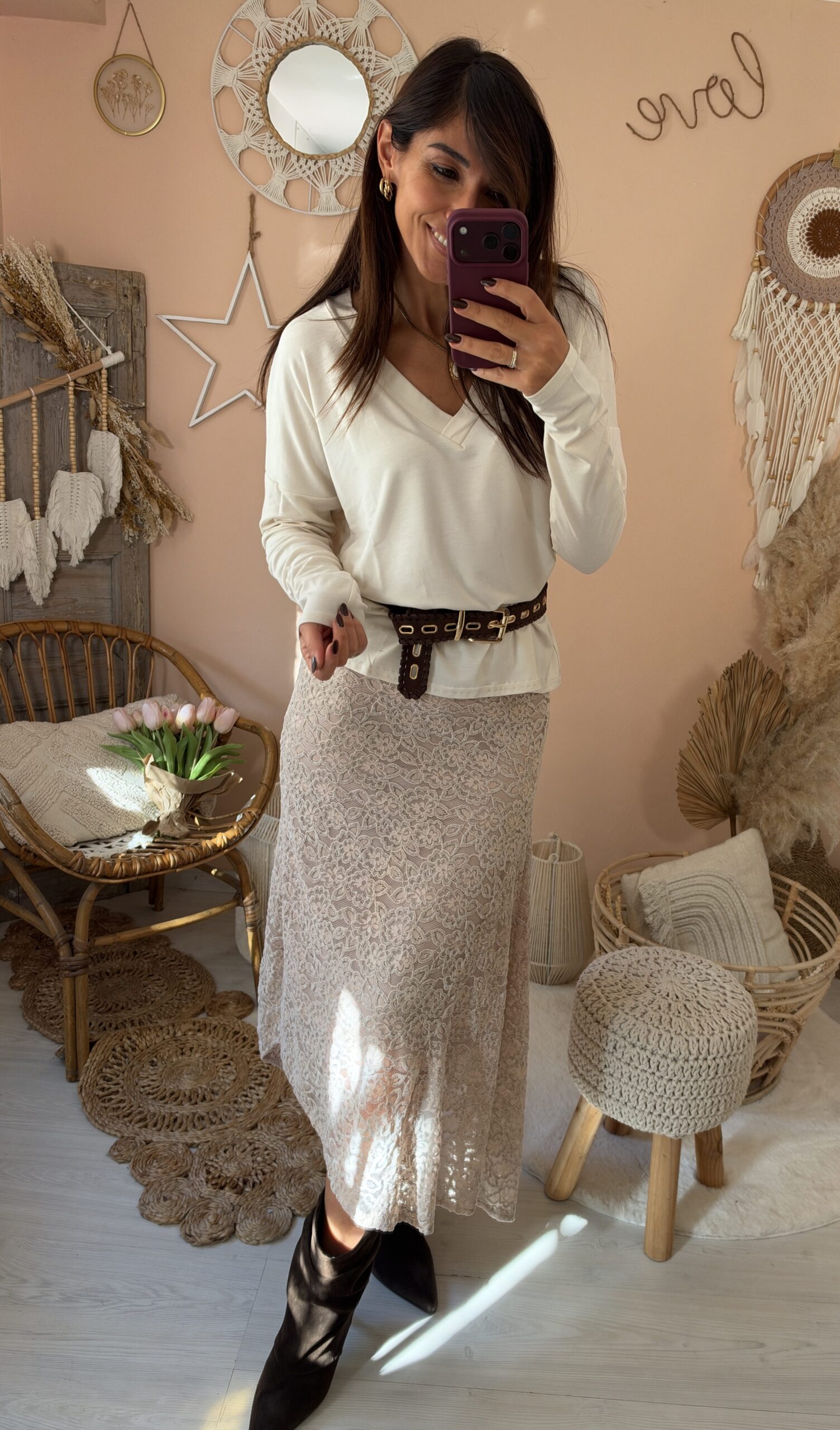 Gonna pizzo asimmetrica Duda
